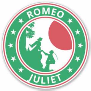 Pegatina Viajero global - Romeo y Julieta
