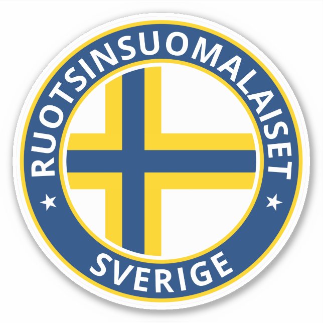 Pegatina Viajero global - Ruotsinsuomalaiset, Sverige (Anverso)