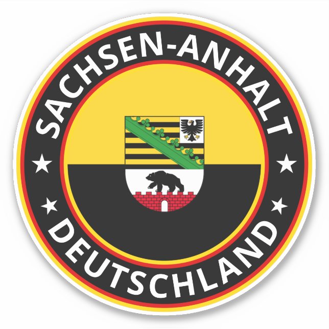 Pegatina Viajero global - Sachsen-Anhalt, Deutschland Stic (Anverso)