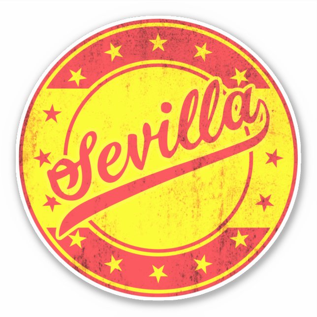 Pegatina Viajero Global - Sevilla, España (Anverso)