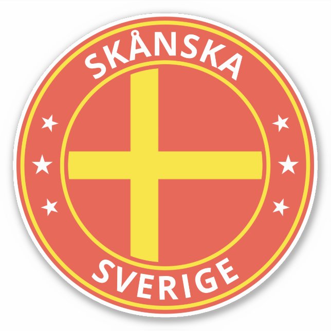 Pegatina Viajero global - Skånska, Sverige | Suecia (Edició (Anverso)