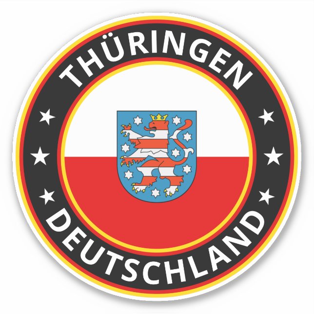 Pegatina Viajero global - Thüringen, Deutschland (Edición) (Anverso)