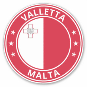 Pegatina Viajero global - Valletta, Malta