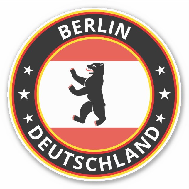 Pegatina Viajero mundial - Berlín, Deutschland (edición) (Anverso)