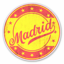 Pegatina Viajero Mundial - Madrid (España)