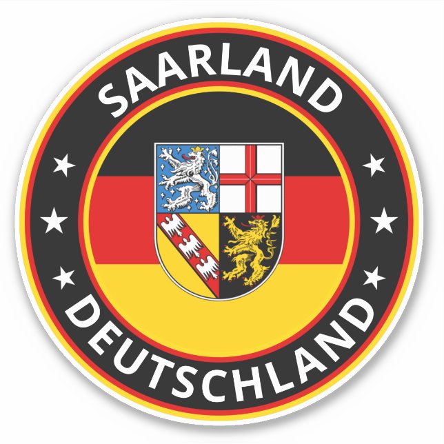 Pegatina Viajero mundial - Sarre, Deutschland (edición) (Anverso)