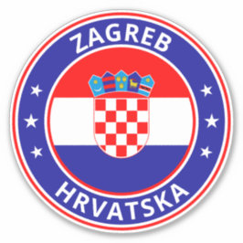 Pegatina Viajero Mundial - Zagreb, Hrvatska | Croacia