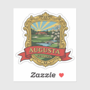 Pegatina Viajes a Augusta Georgia