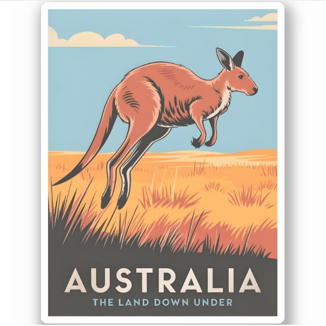 Pegatina Viajes de cosecha Australia Naturaleza de los cang (Anverso)