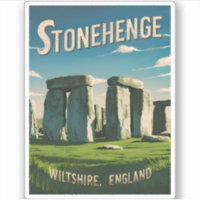 Viajes de época Stonehenge Inglaterra Gráfico retr