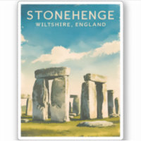 Viajes de época Stonehenge Inglaterra Retro Scenic