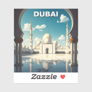 Pegatina Viajes de la Gran Mezquita de Dubai