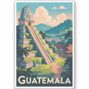 Pegatina Viajes del Ilustracion del Parque Nacional del Tik