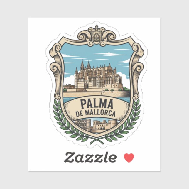 Pegatina Viajes en Mallorca (Hoja)