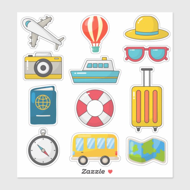 Pegatina Viajes para niños (Hoja)