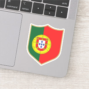 Pegatina Viajes patrióticos con bandera portuguesa