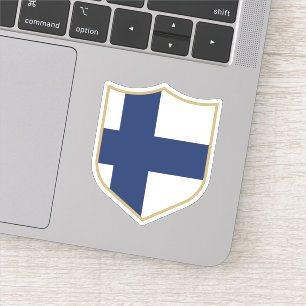 Pegatina Viajes patrióticos de la bandera de Finlandia