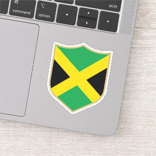 Pegatina Viajes patrióticos de la bandera de Jamaica