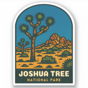 Pegatina Viajes Retro Vintage Parque Nacional Joshua Tree