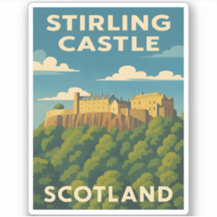 Pegatina Viajes retro vintage Stirling Castle Scotland