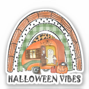 Pegatina Vibes de Halloween - Arcoiris Naranja