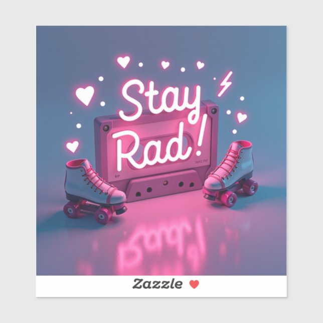 Pegatina Vibes retro de los años 80 y 90 (Hoja)