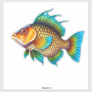 Pegatina Vibrant and Colorful Stylized Illustration of a Fi