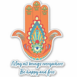 Pegatina Vibrant Hamsa Personalizado-Pegatina de vinilo de 