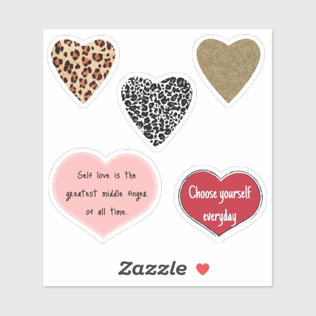 Pegatina Vibrant hearts romance wallpaper (Hoja)