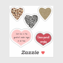 Pegatina Vibrant hearts romance wallpaper