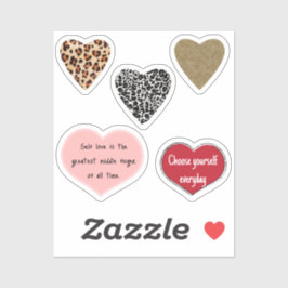 Pegatina Vibrant hearts romance wallpaper