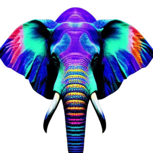 Pegatina Vibrante Elefante Salvamanteles de Vidrio Caja de 