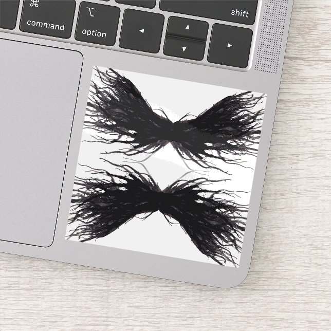 Pegatina Vices Abstract Black Wings Alcohol Ink Art (Detalle)