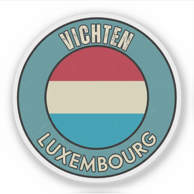 Pegatina Vichten, Luxemburgo (Anverso)