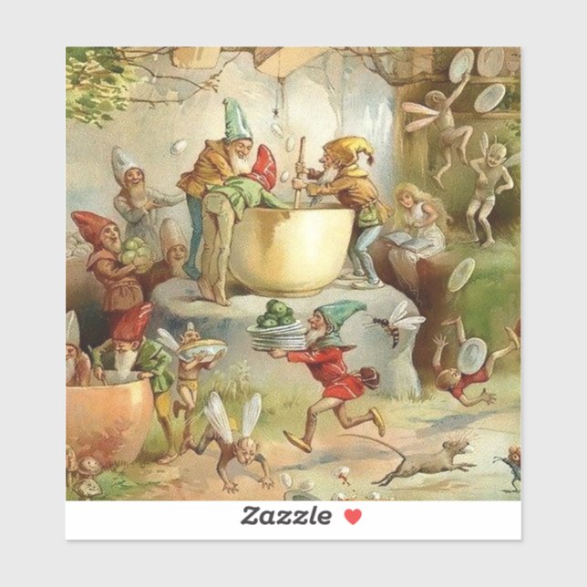 Pegatina “Victorian Fairies” by E S Hardy (Hoja)