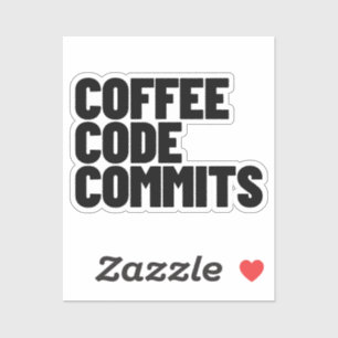 Pegatina Vida de ingeniero de software: café, código, confi
