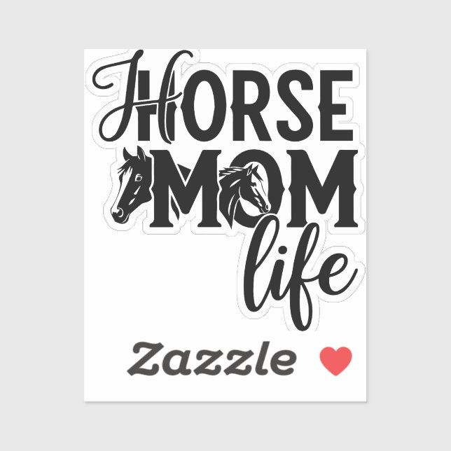 Pegatina Vida de Mamá de Caballo (Hoja)