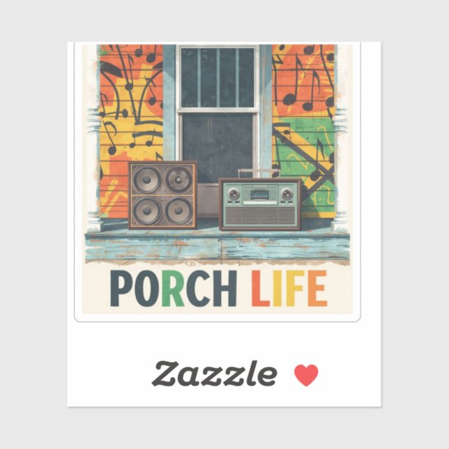 Pegatina vida de porch de Jamaica (Hoja)