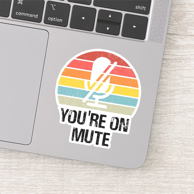 Pegatina Videollamada, silenciada, silenciada (Detalle)