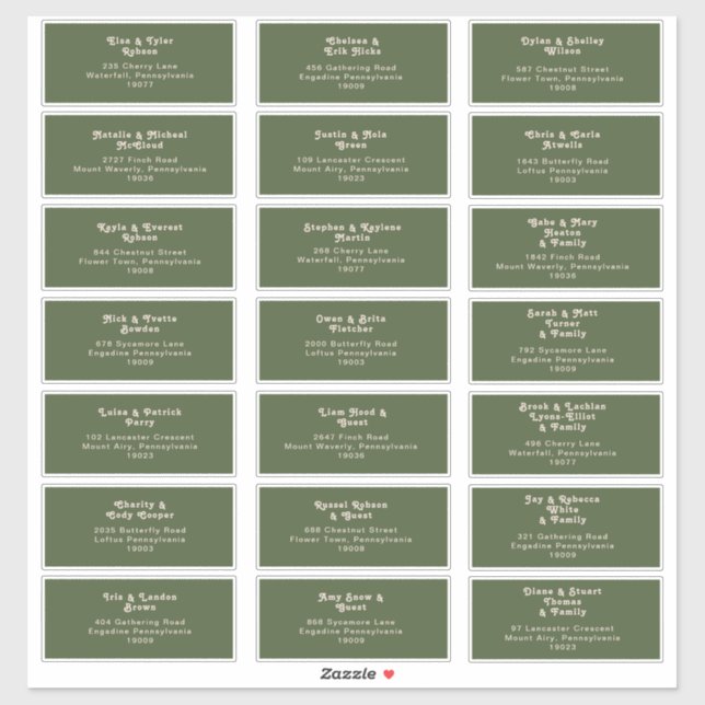 Pegatina Videos retro simples | Dirección de invitado del B (Hoja)