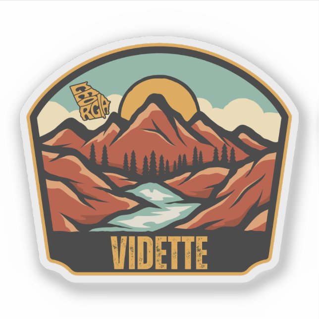 Pegatina Vidette, Georgia (Anverso)