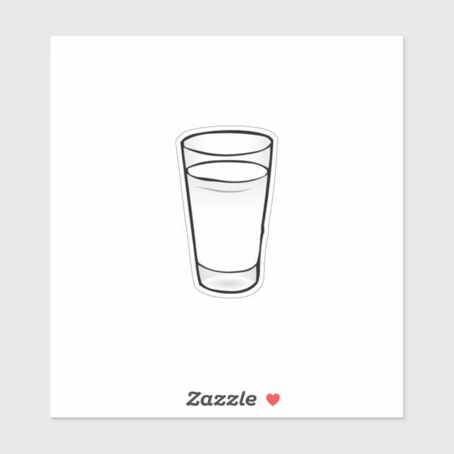 Pegatina Vidrio de leche (Hoja)