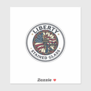 Pegatina Vidrio emplomado Liberty Patriótico Vidrio emploma