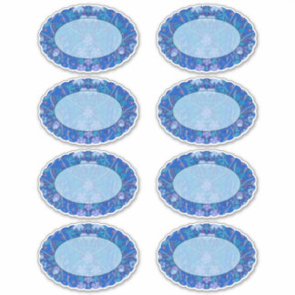 Pegatina Vieira floral azul