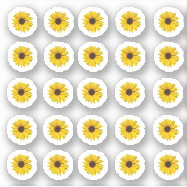 Pegatina Viele kleine Sonnenblumen (Anverso)