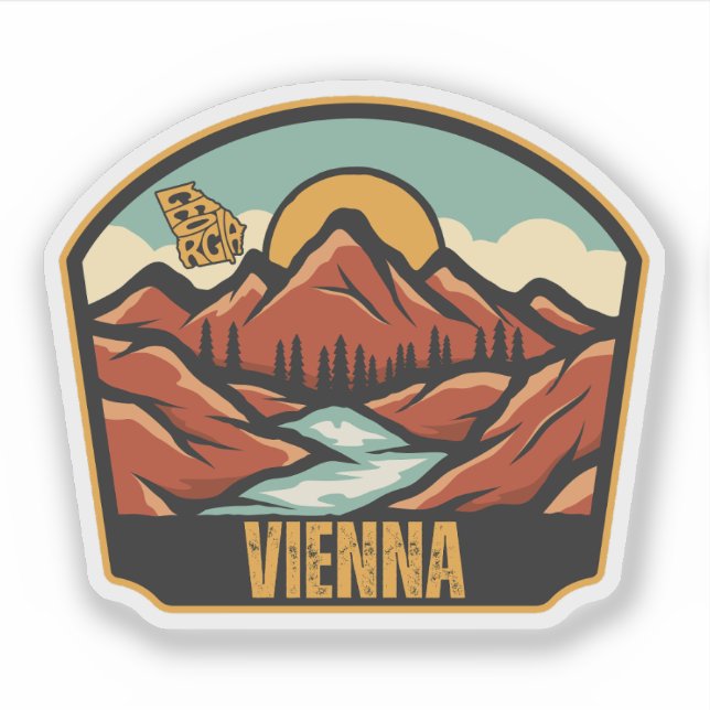 Pegatina Viena, Georgia (Anverso)