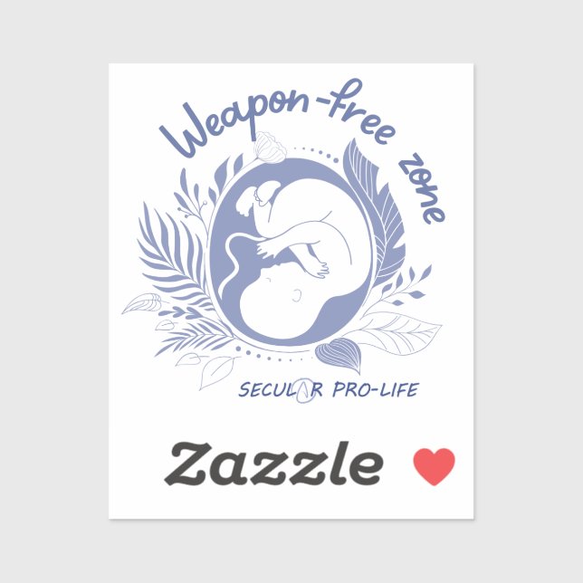 Pegatina Vientre libre de armas (Hoja)