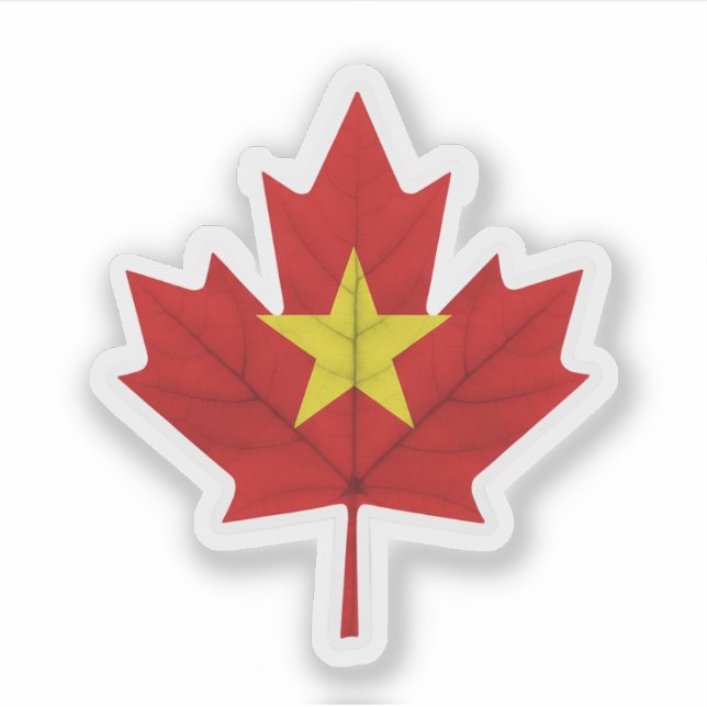 Pegatina vietnamita canadiense (Anverso)