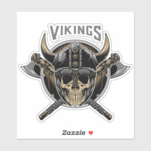 Pegatina Viking Skull Warrior
