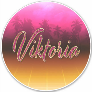 Pegatina Viktoria Vorname Name pink Aufkleber Sticker